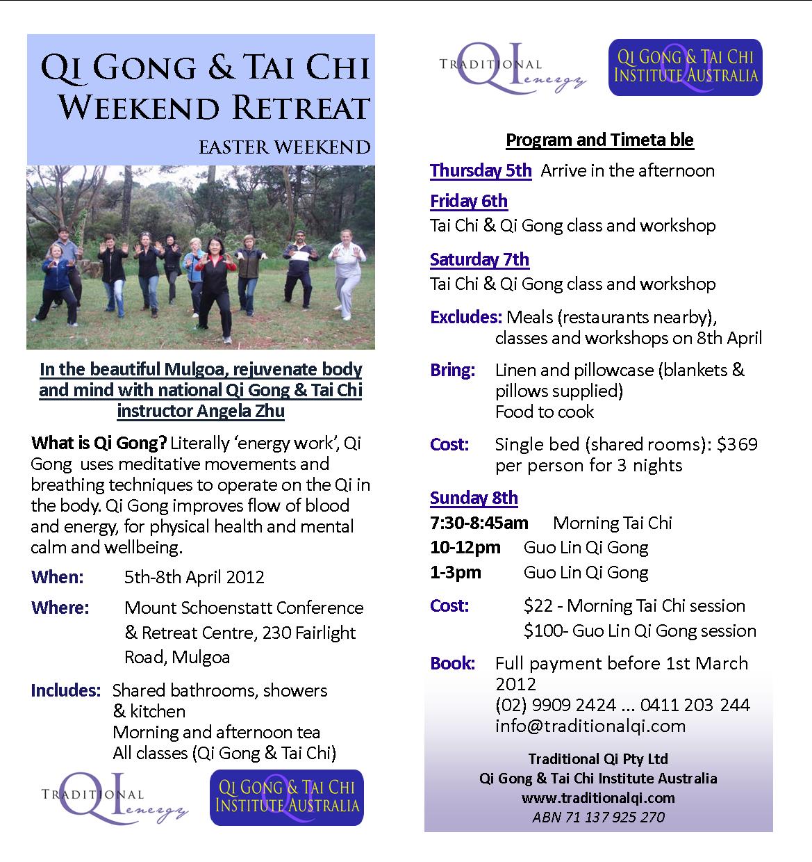 Qi Gong Retreat Brochure